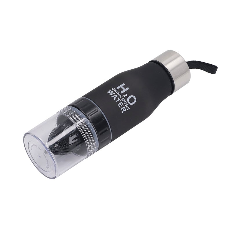 Fruit Infuser Bottle 650ml Black: Squeeze Juice Function - Leakproof Design Fruit Water Bottle for Outdoor Activities Office Travel Sports Enthusiasts - Image 5