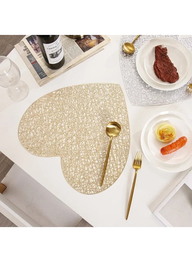 ناكسوس 6 قطع من مفارش الطاولة المقاومة للحرارة والمضادة للانزلاق المصنوعة من البلاستيك PVC المجوف لتزيين الطاولة للحفلات وحفلات الزفاف - Image 2