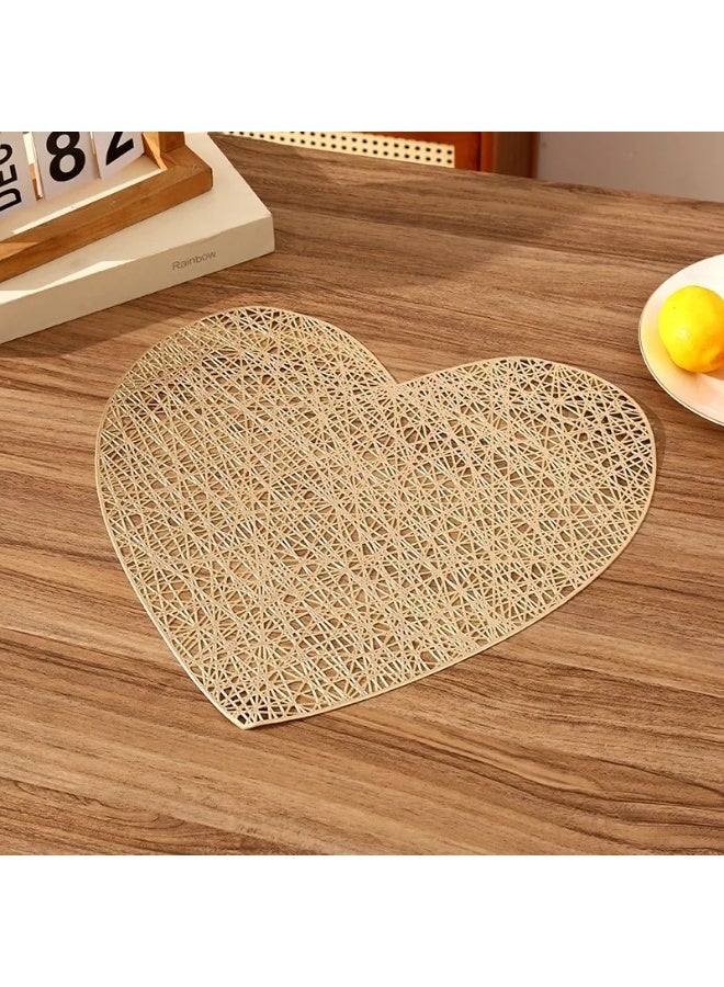 ناكسوس 6 قطع من مفارش الطاولة المقاومة للحرارة والمضادة للانزلاق المصنوعة من البلاستيك PVC المجوف لتزيين الطاولة للحفلات وحفلات الزفاف - Image 3