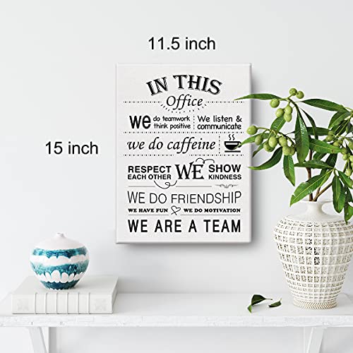 Nvhai Inspirational Office Wall Art in This Office Quote Canvas Painting Prints for Wall Decor Framed Motivational Artwork Gifts(12x15 Inch) - Image 2