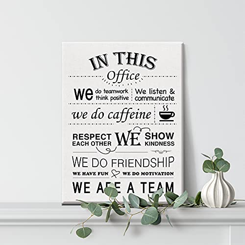 Nvhai Inspirational Office Wall Art in This Office Quote Canvas Painting Prints for Wall Decor Framed Motivational Artwork Gifts(12x15 Inch) - Image 5