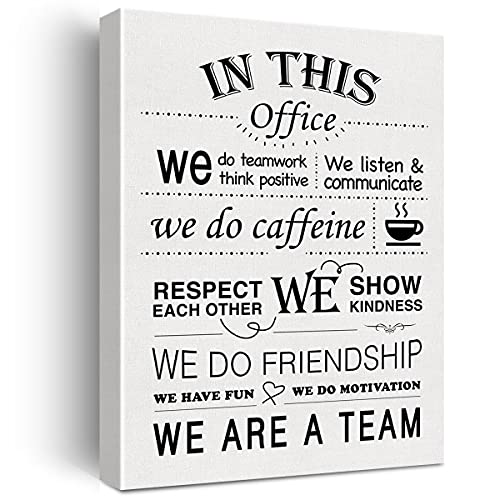 Nvhai Inspirational Office Wall Art in This Office Quote Canvas Painting Prints for Wall Decor Framed Motivational Artwork Gifts(12x15 Inch) - Image 1