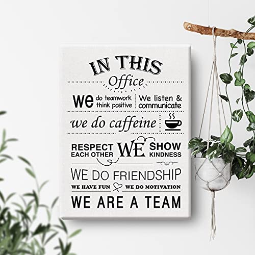Nvhai Inspirational Office Wall Art in This Office Quote Canvas Painting Prints for Wall Decor Framed Motivational Artwork Gifts(12x15 Inch) - Image 4