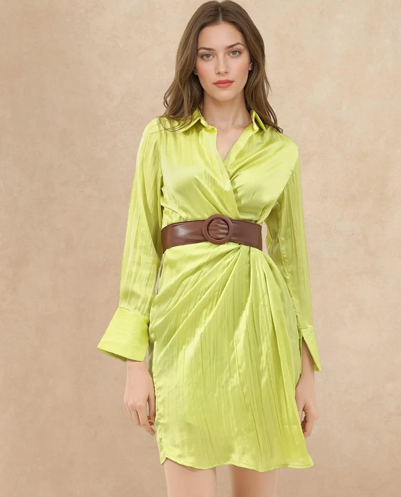 Rareism Rareism Womens Ladimir Flouroscent Green Dress Sleeveless Solid