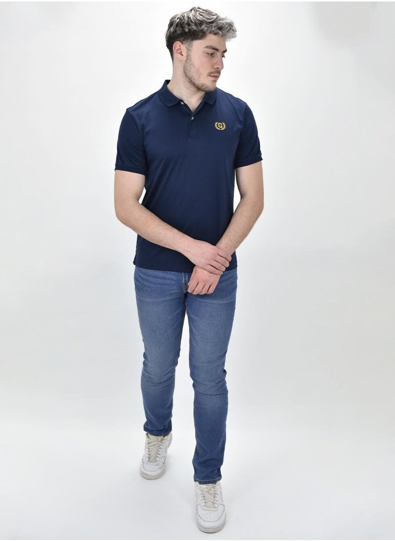 GIORDANO - Men's Liquid Touch Polo - Blue - Image 1