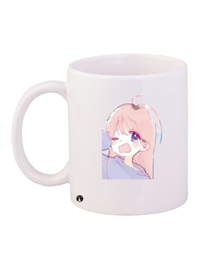 Printed Coffee Mug White/Pink