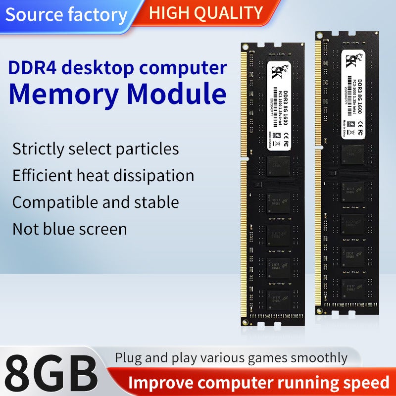 Desktop computer memory module DDR3 4G 8G 16G. Laptop 1600. Single strip box. - Image 1