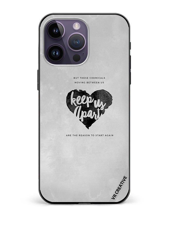 Protective Case Cover For Apple iPhone 16 Pro Max Keep Us Apart Design Multicolour