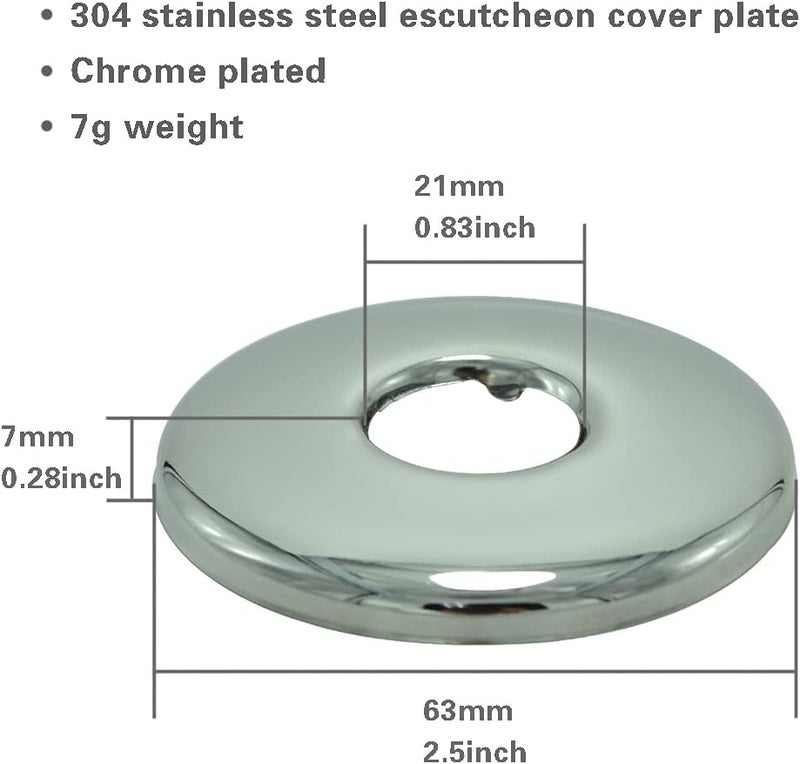 TT FLEX Toilet Connector Water Line Kit with 12" Length Long 3/8" COMP x 7/8" BC Toilet Connector Hose, 1/2 inch NOM Inlet x 3/8 inch OD Compression Outlet Angle Shut Off and Escutcheon Plate - Image 4
