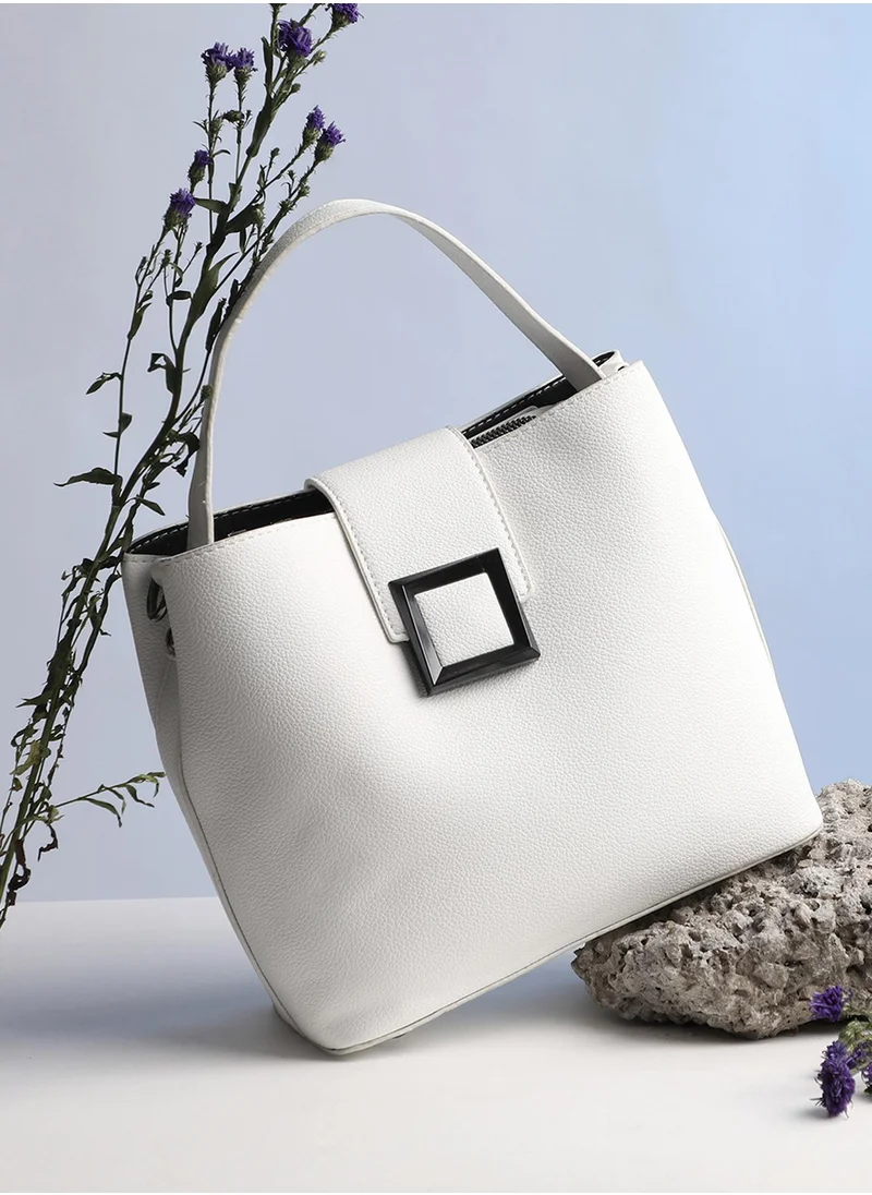 Haute Sauce Pure Perfection White Bucket Bag