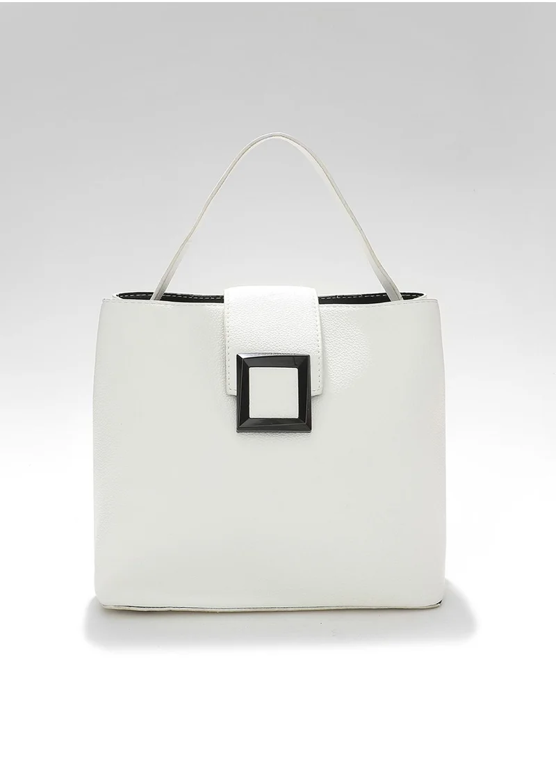 Haute Sauce Pure Perfection White Bucket Bag