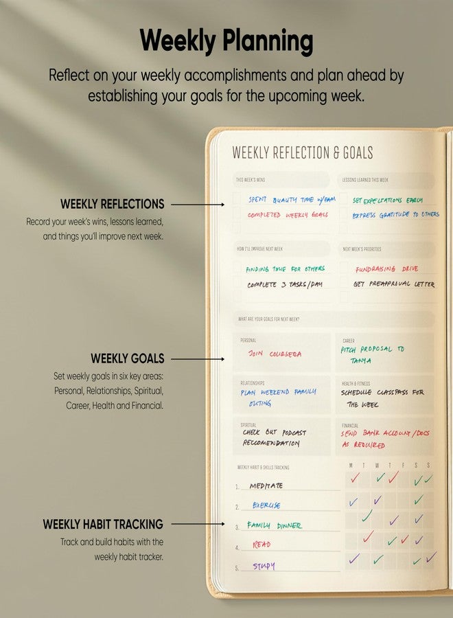 PRODUCTIVITY STORE Undated, 2026 Planner, 5.8” x 8.3” - The #1 Productivity Planner to Achieve Your 2026 Goals - Planner 2026-2027 by PRODUCTIVITY STORE (A5, CREAM) - Image 4
