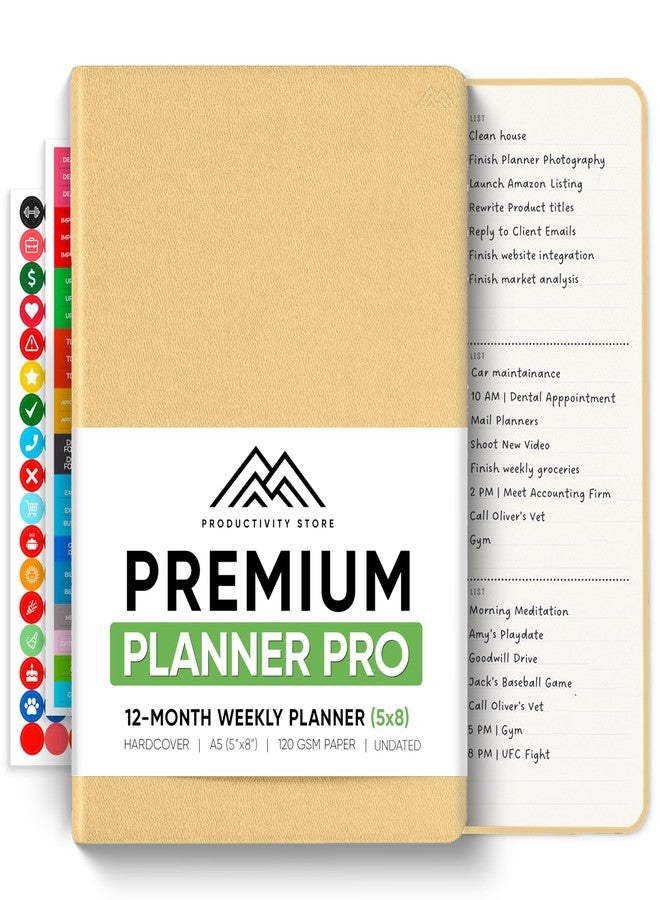 PRODUCTIVITY STORE Undated, 2026 Planner, 5.8” x 8.3” - The #1 Productivity Planner to Achieve Your 2026 Goals - Planner 2026-2027 by PRODUCTIVITY STORE (A5, CREAM) - Image 1