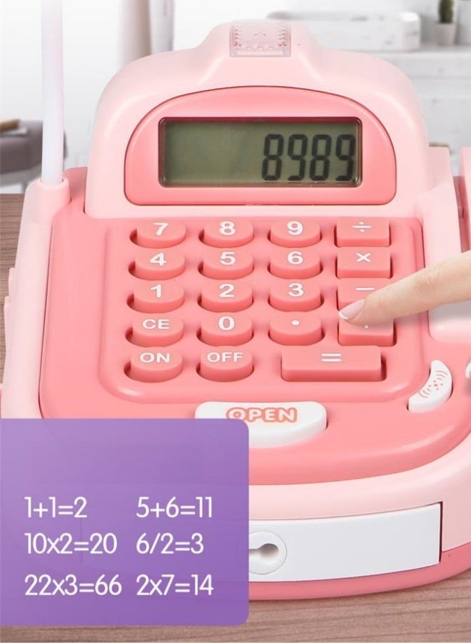 MLADEN لعبة السجل النقدي الذكي مع لعبة الآلة الحاسبة، لعبة محاكاة متعددة الوظائف لتسجيل النقود لعبة تسجيل النقود الكهربائية مع وظائف المسح الضوئي والوزن، لعبة تسجيل النقود في المنزل لعبة تسجيل النقود في السوبر ماركت مع إضاءة وموسيقى مناسبة للأطفال فوق 3 سنوات - Image 5