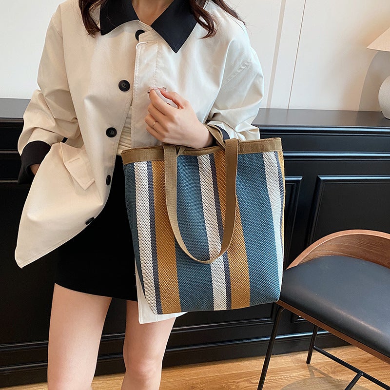 Large Capacity Bag Women'S 2025 Spring New Large Capacity Portable Tote Bag Casual Simple Commuting Shoulder Bag For Women - Image 4