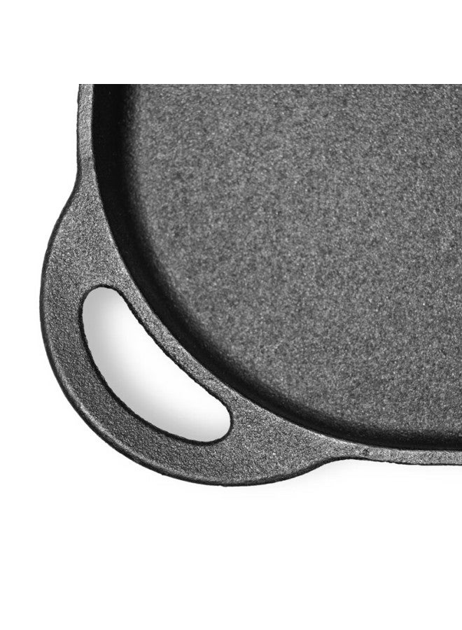 Telssida Thickened Square Frying Pan For Grilling Meat And Frying Eggs, Cast Iron Steak Frying Pan With Double Ears, Non-stick Coating-free Breakfast Pan - Image 3