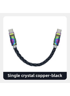 Colorful Pure Copper Hardware Ultra-soft Single Crystal Copper Data Cable For Iphone16 Mobile Phone Mate60 Fast Charging-Color:0.15m Usb To For Apple/12w-Model:Single Crystal Copper Black [colorful Copper Shell]