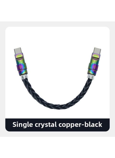 Colorful Pure Copper Hardware Ultra-soft Single Crystal Copper Data Cable For Iphone16 Mobile Phone Mate60 Fast Charging-Color:0.15m Usb To For Apple/12w-Model:Single Crystal Copper Black [colorful Copper Shell]