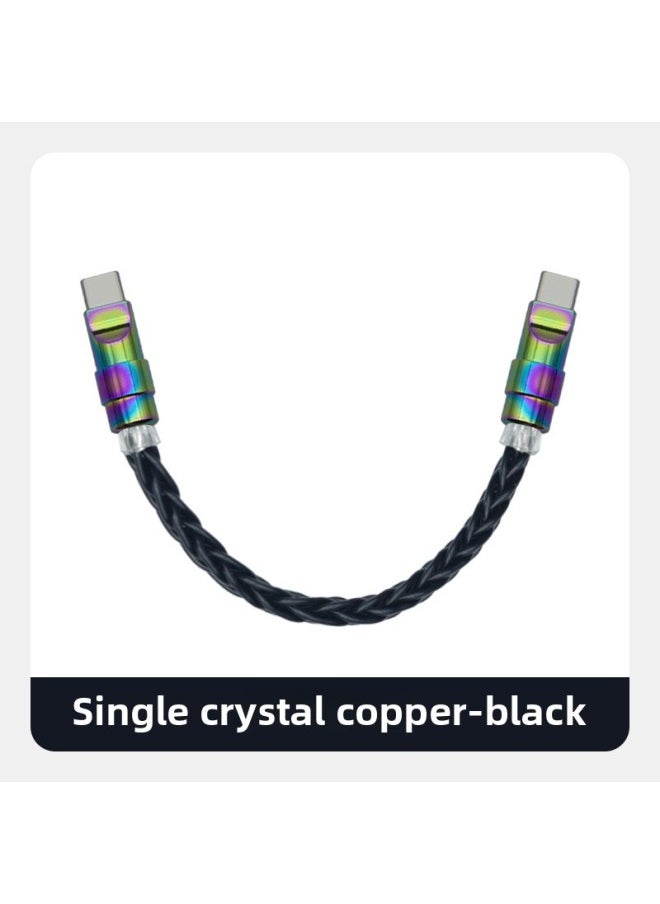 Generic - Colorful Pure Copper Hardware Ultra-soft Single Crystal Copper Data Cable For Iphone16 Mobile Phone Mate60 Fast Charging-Color:0.15m Usb To For Apple/12w-Model:Single Crystal Copper Black [colorful Copper Shell] - Image 1