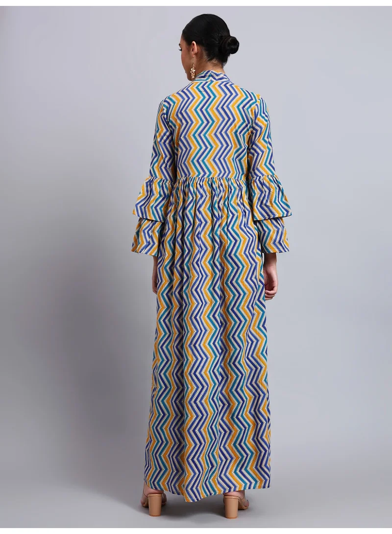 Alaya Women Embroided Printed Cotton Jalabiya-AL4098A