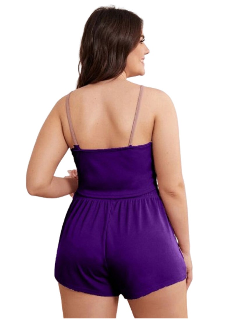 Ward MANIKAN women's pajama with sleeveless top and solid short  - Image 2
