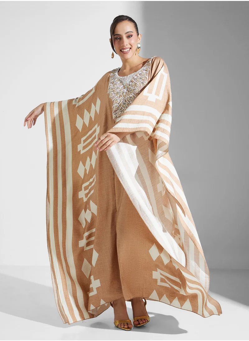 Khizana Printed Kaftan