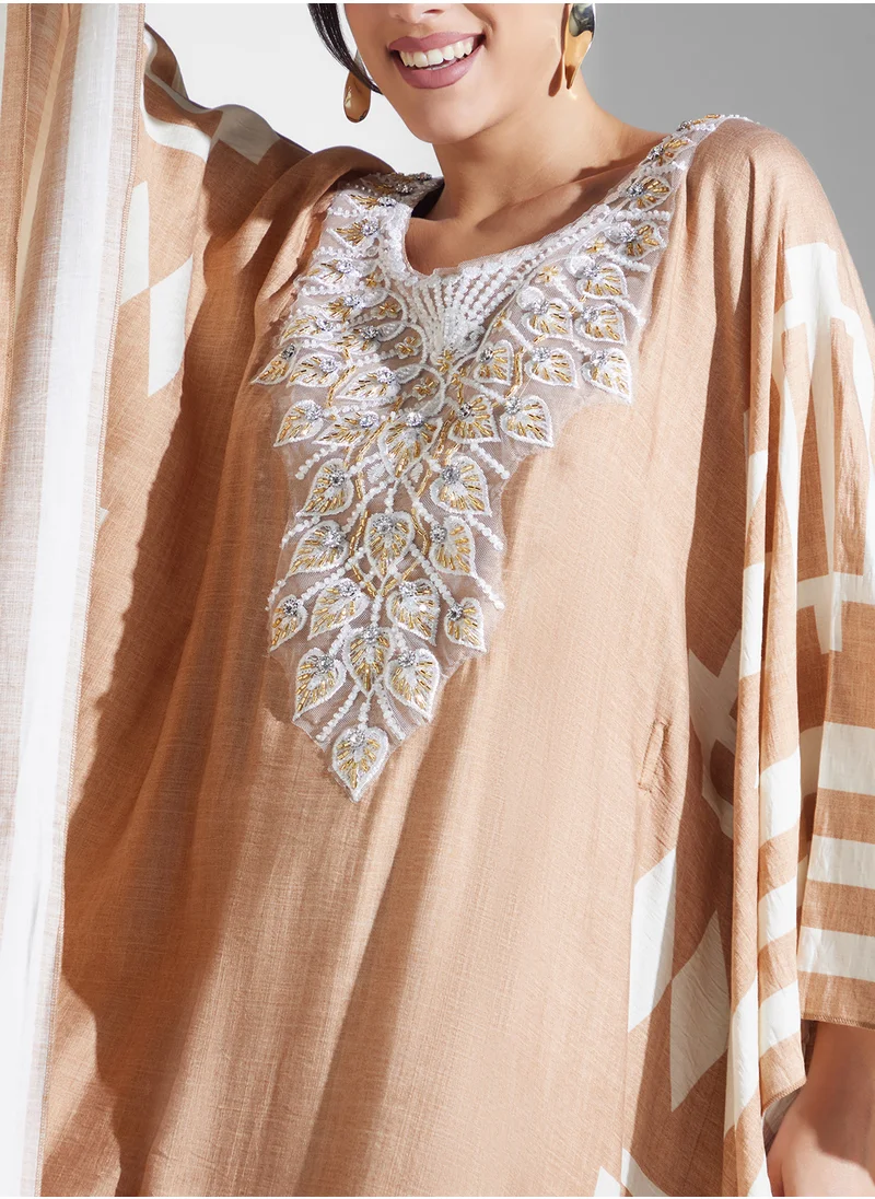 خزانة Printed Kaftan