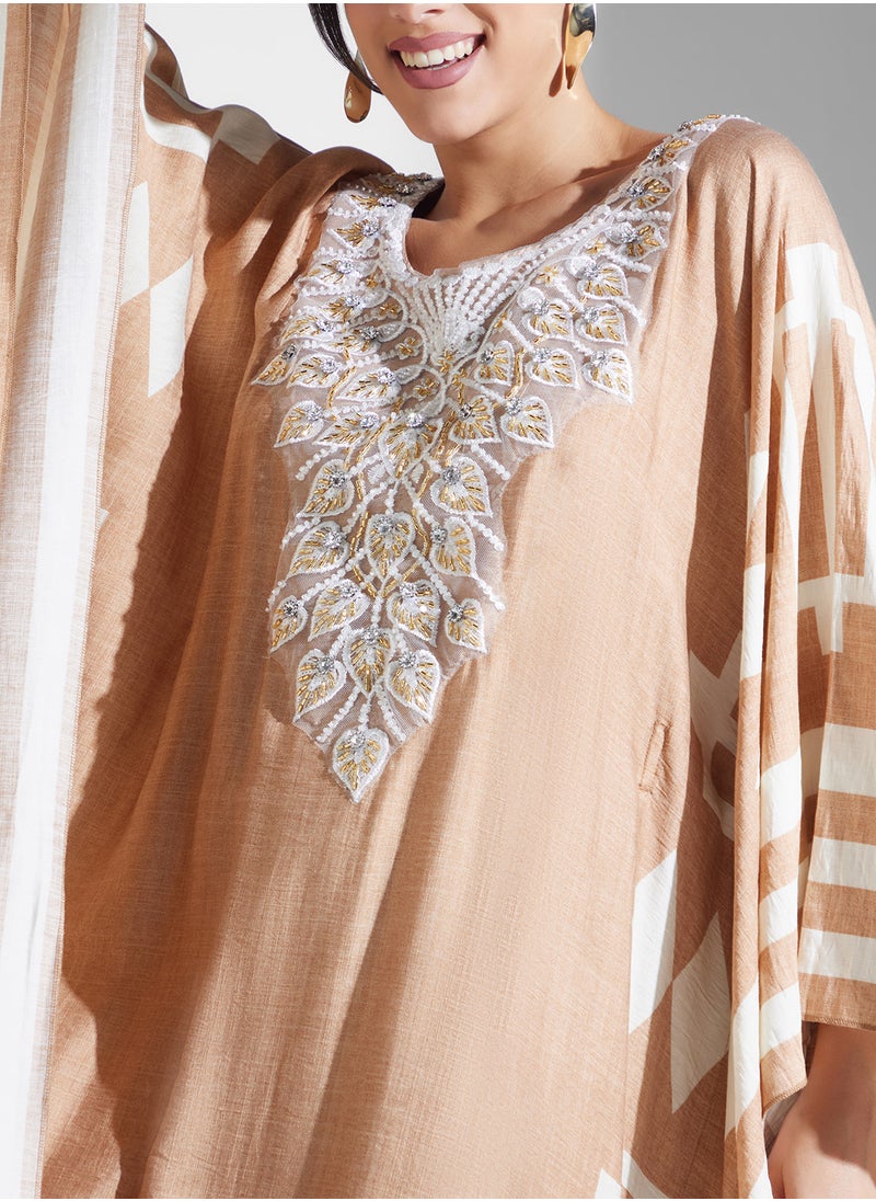Khizana - Printed Kaftan - Image 1