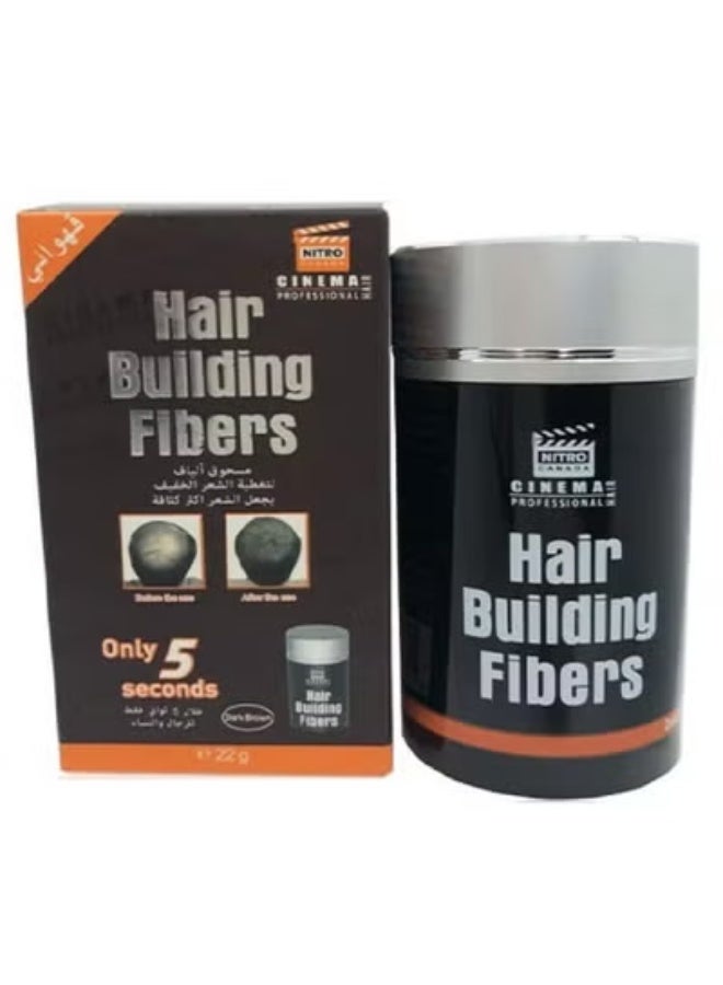 NITRO CINEMA Hair Building Fibers Dark Brown 22g - Image 2