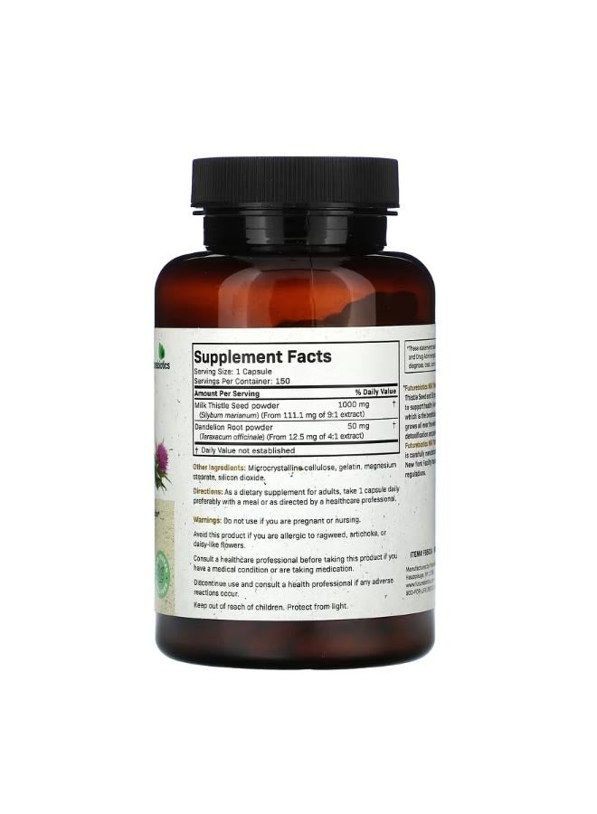 فيوتشر بايوتكس Milk Thistle 1000 mg 150 Capsules - Image 2