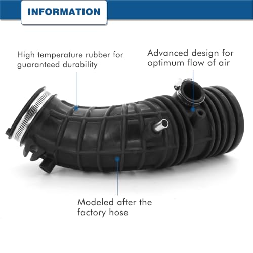 A ABIGAIL Air Intake Hose Compatible with Honda Accord 2003 2004 2005 2006, 2007 2.4L 17228 RAA A00 17228RAAA00 696-739 - Image 5