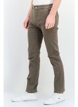 CROSSHATCH Men Regular Fit Solid Chino Pants, Khaki  - Image 2