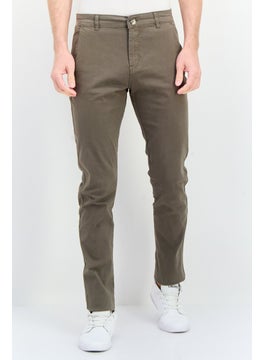 CROSSHATCH Men Regular Fit Solid Chino Pants, Khaki  - Image 1
