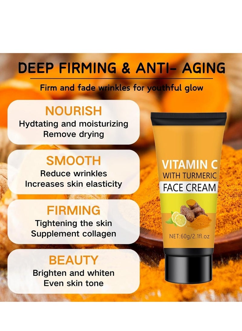 روزينو كريم الوجه الكركم - مرطب للوجه للنساء - مرطب للوجه بالكركم وفيتامين سي - مكون طبيعي للعناية بالبشرة - مرطب للوجه للنساء - كريم الوجه لإزالة البقع الداكنة للنساء 60 غرام - Image 3