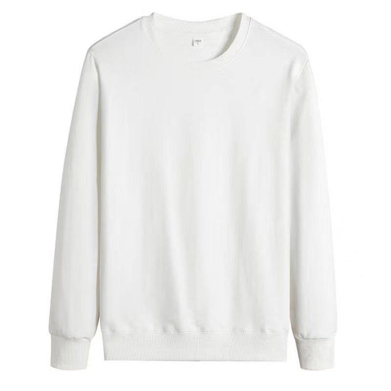Spring, autumn and winter New Fashion ins Korean style student long-sleeved T-shirt sweater loose mid-length long-sleeved boyfriend top design sense Blank thin sweater White