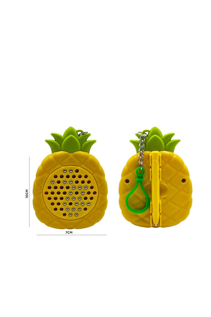 ماجنت لعبة مسطرة ألعاب مغناطيسية للأطفال،لون اصفر، تصميم انانس مع ثقوب معدنية - Image 2