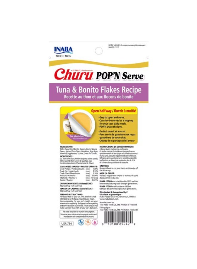 INABA Churu Pop'N Serve Tuna With Bonito Flakes Recipe, 70g - Image 2