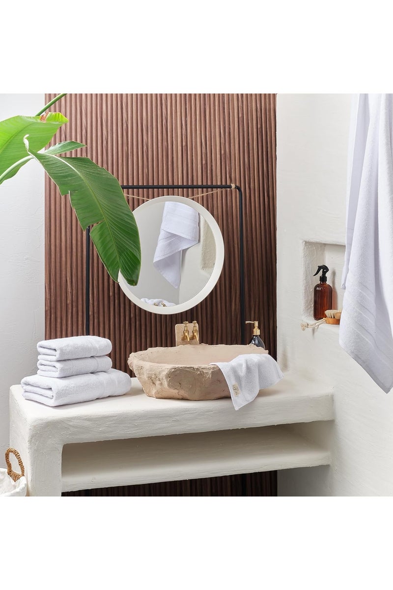 HOMESTAR Adult Thickened Cotton Bath Towel, Combed 140 * 70cm, White - Image 3