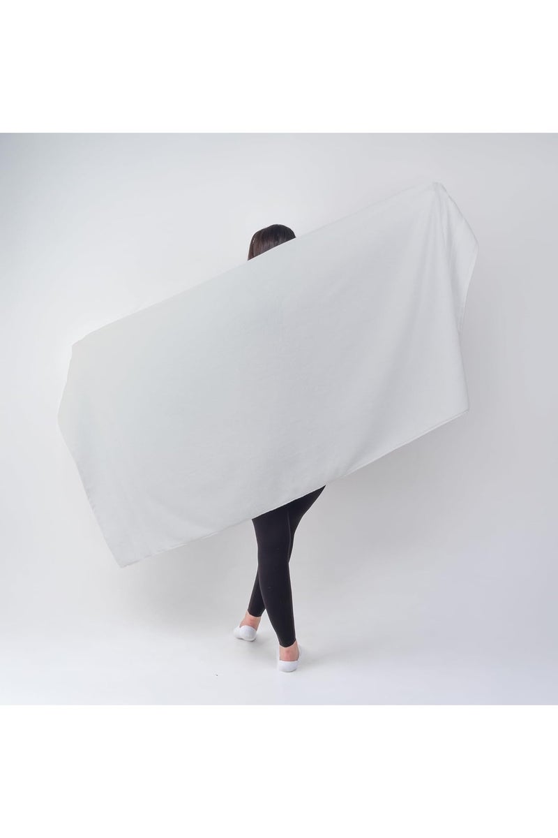 HOMESTAR Adult Thickened Cotton Bath Towel, Combed 140 * 70cm, White - Image 4