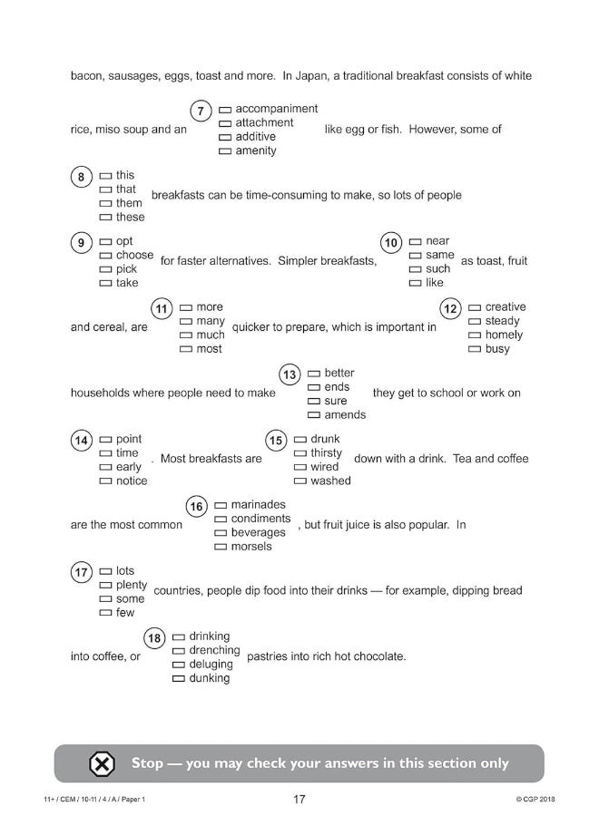 11+ CEM Practice Papers: Ages 10-11 - Pack 4 (with Parents' Guide & Online Edition) - Image 4