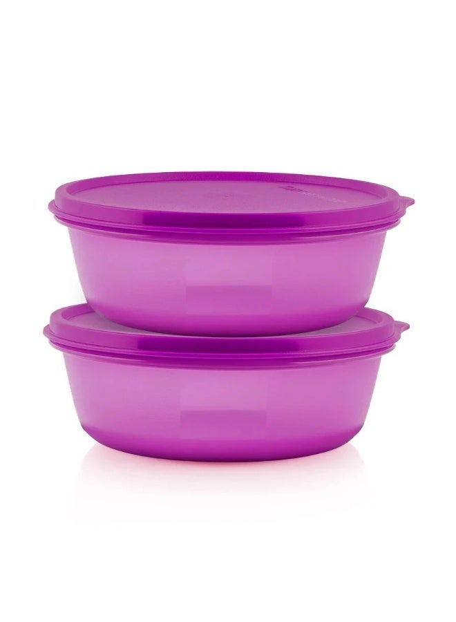 Tupperware SS Bowls (600 Ml, Set Of 2) Multi-colour - Airtight & Stackable Food Storage - Image 2