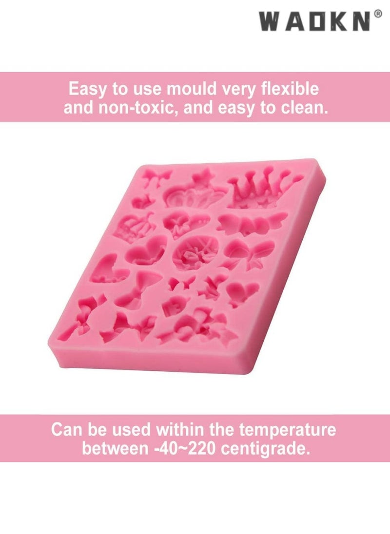 WAOKN - Selected Series of Bow and Heart Silicone Mold - Specifically Designed for Sugarcraft, Fondant Cakes, Resin Crafting, Polymer Clay, and DIY Crafting Projects - Image 1