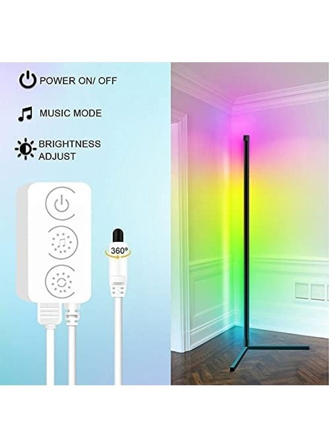Remote Control RGB LED Corner Floor Lamp - Image 5