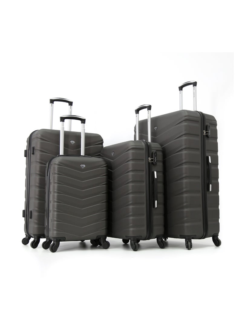 CAPITAL Hardside Luggage Trolley Bag 4-Piece set,Grey (S-20",M-24",L-28",XL32) - Image 1