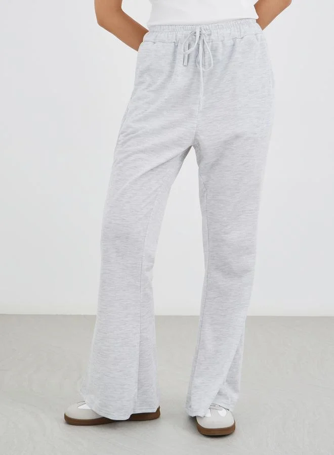تايك تو Take Two Solid Flared Joggers with Drawstring