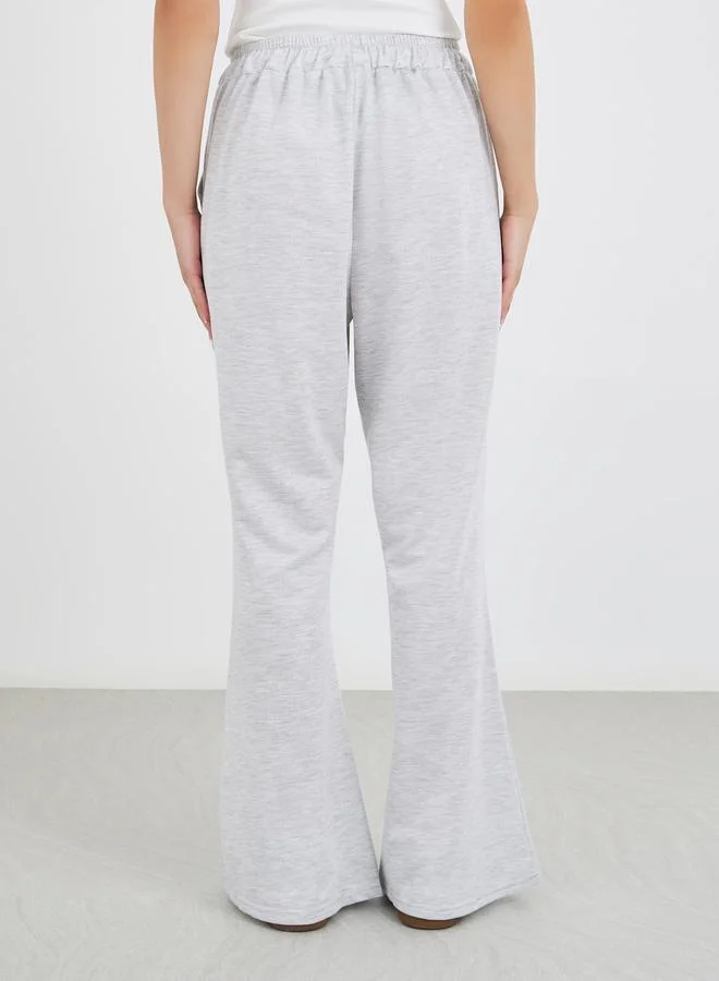 Take Two Take Two Solid Flared Joggers with Drawstring