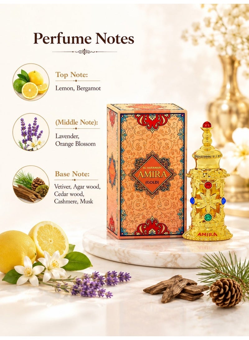 Al Haramain Amira Gold 12ml Concentrated Perfume Oil for Women - Image 4