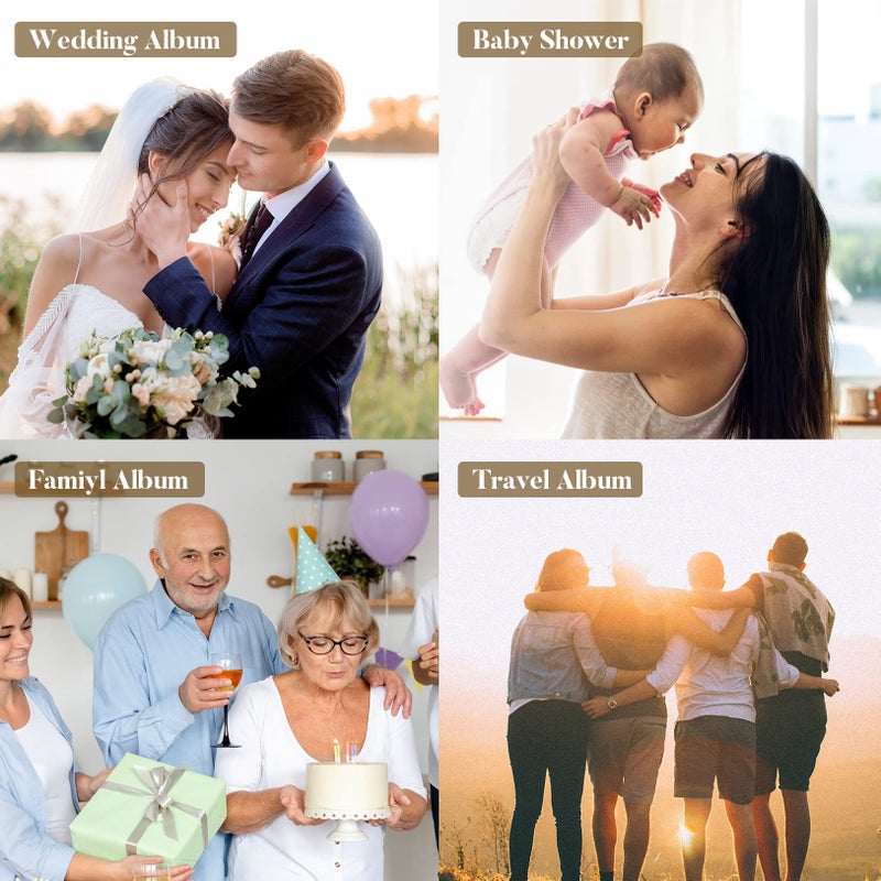 Fabmaker 2 Pack Small Photo Album 4x6 Fabmaker كل ألبوم صورة يحمل 24 صورة أفقية للكتاب البياضية غلاف صورة للكتب صور مع نافذة أمامية مصغرة الكتب لصور 4x6 فنية أو بطاقات بريدية تخزين - Image 2