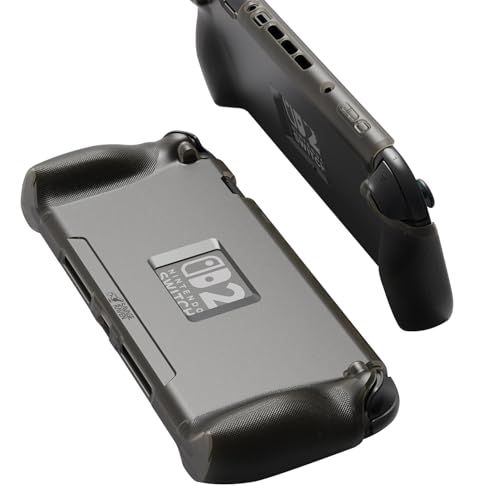 Savage Raven by Skull Co StandGrip for Nintendo Switch 2 A Soft Protective Case with Textured Grips Full Protection and Stand ShockAbsorption NonSlip and AntiScratch Cover Smoky Black - Image 1