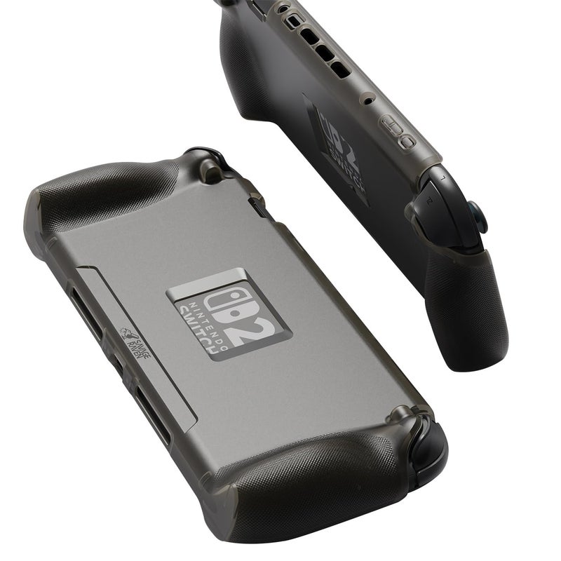 Savage Raven by Skull Co StandGrip for Nintendo Switch 2 A Soft Protective Case with Textured Grips Full Protection and Stand ShockAbsorption NonSlip and AntiScratch Cover Smoky Black - Image 2